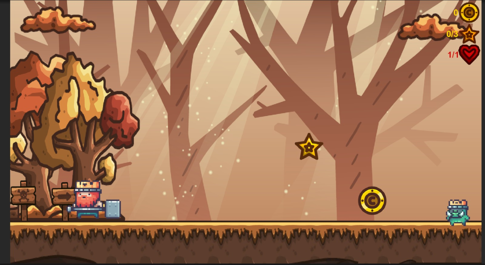 Dark Kingdom Escape gameplay in a forest level